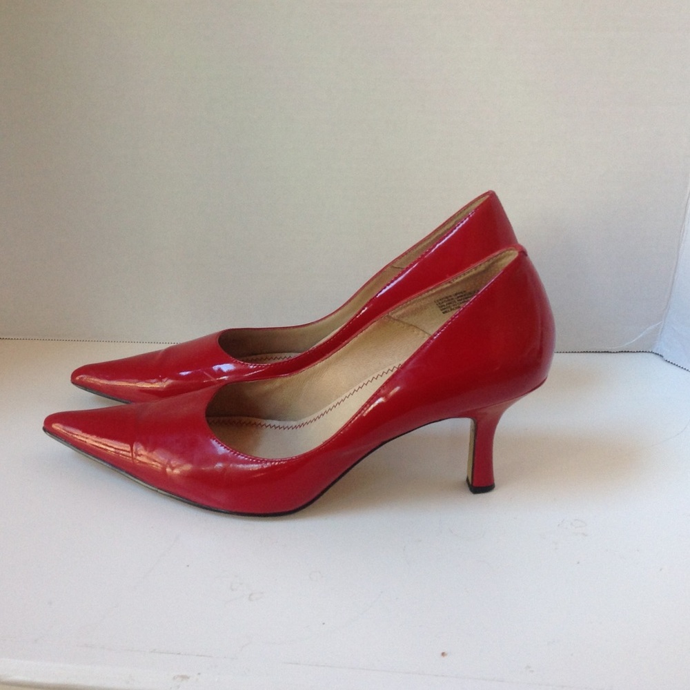 BP. Red Patent Leather Pumps Heels Shoes